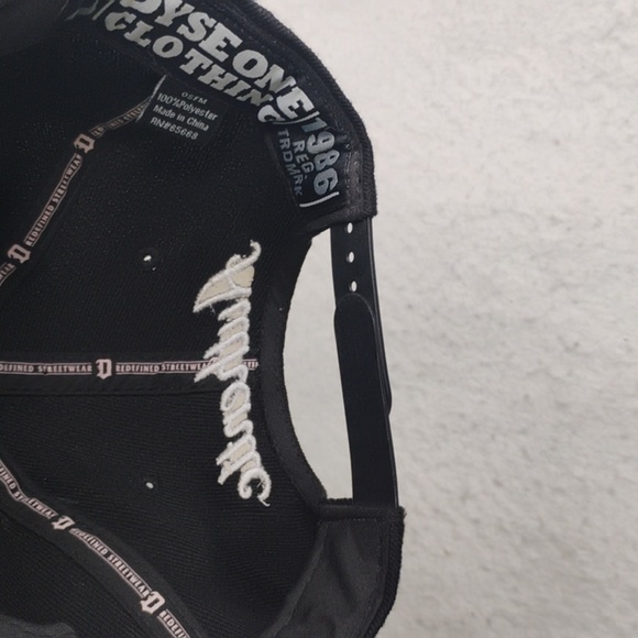 Dyse One Hat Ball Cap Strap Snap Back Black Gray Girl Bullets Mens One Size New - Picture 4 of 7